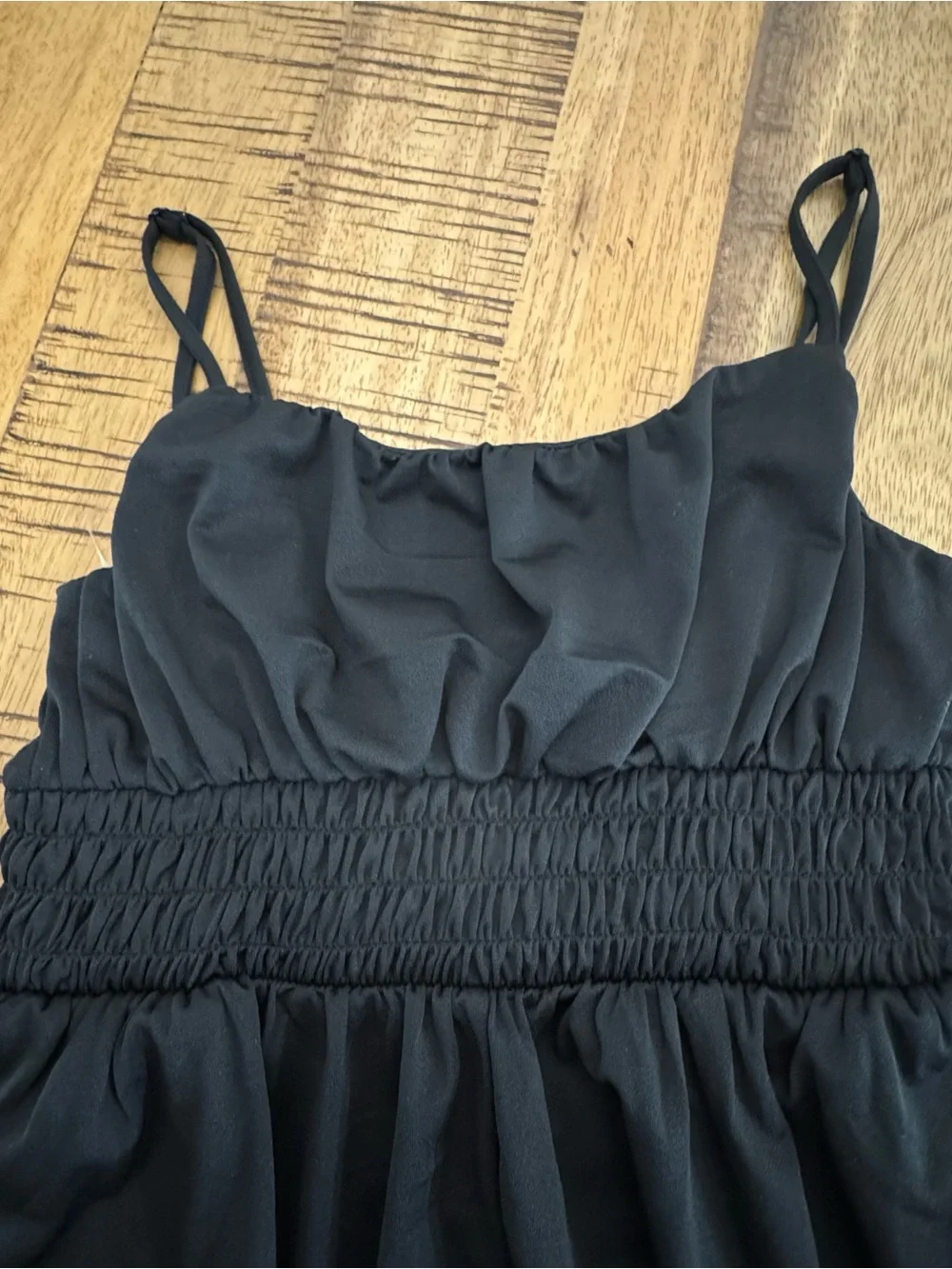 Ardene Black Smocked Bodice Jumpsuit SP